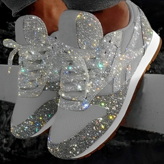 Ross - Stylishe Glitzer-Sneaker in Silber
