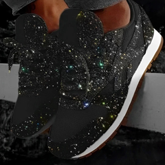 Ross - Stylishe Glitzer-Sneaker in Schwarz