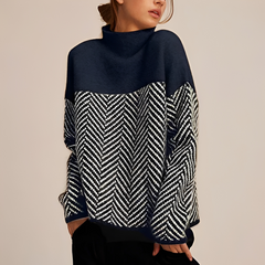 Yancy - Eleganter und modischer Pullover in Marineblau