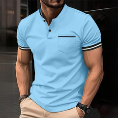 Teodor - Modernes und einfaches Poloshirt in Blau