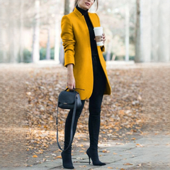 Savannah - Stilvoller langer Blazer in Gelb