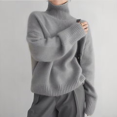 Adrienne - Eleganter und wohliger Rollkragenpullover in Grau