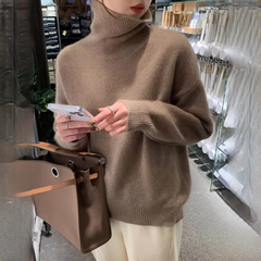 Adrienne - Eleganter und wohliger Rollkragenpullover in Dunkelkhaki
