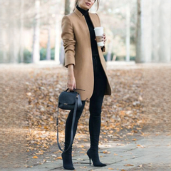 Savannah - Stilvoller langer Blazer in Khaki