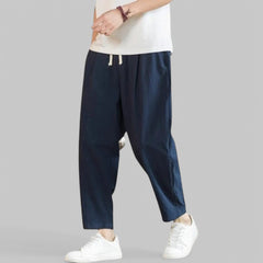 Robert | Bequeme und stilvolle Freizeithose aus Baumwolle in Blau