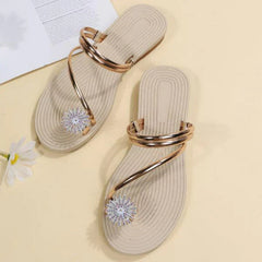 Natalie® | Sandalen mit Schneeflockenmuster in Gold