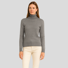 Alaina | Rollkragenpullover für Damen in Grau