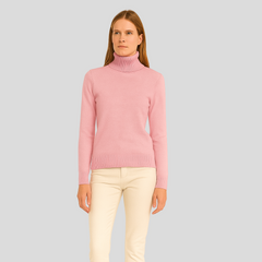 Alaina | Rollkragenpullover für Damen in Rosa