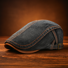Tobias | Herren-Pullover Heritage chic mit Denim-Details in Schwarz