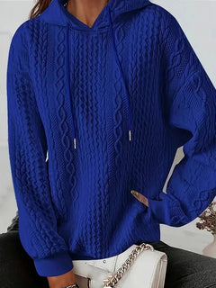 Alexis | Kuscheliges Winter Kapuzensweatshirt in Blau