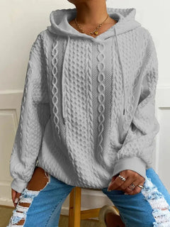 Alexis | Kuscheliges Winter Kapuzensweatshirt in Grau
