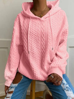 Alexis | Kuscheliges Winter Kapuzensweatshirt in Rosa