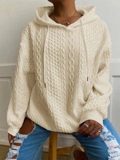 Alexis | Kuscheliges Winter Kapuzensweatshirt in Beige