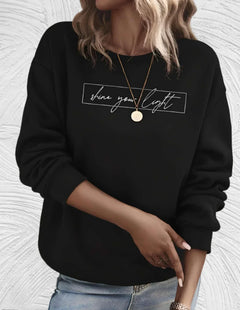 Mischa - Baumwoll-Sweatshirt in Schwarz
