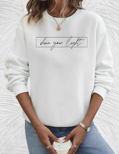 Mischa - Baumwoll-Sweatshirt in Weiß