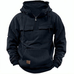 Alvaro | Hoodie mit Futter aus Baumwollmischung in Schwarz