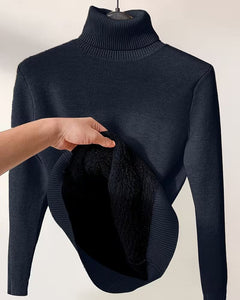 Mara | Warmer Rollkragenpullover weich & modern in Schwarz