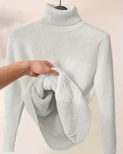 Mara | Warmer Rollkragenpullover weich & modern in Weiß
