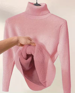 Mara | Warmer Rollkragenpullover weich & modern in Rosa