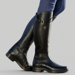 Amalia | Elegante wasserdichte Lederstiefel in Schwarz