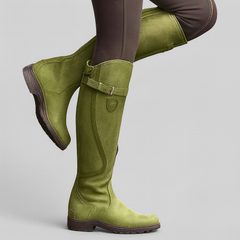 Amalia | Elegante wasserdichte Lederstiefel in Grün