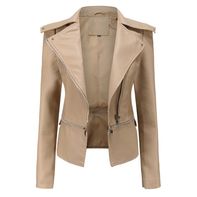 Schlanke Passform Bikerjacke für Damen | Lässig