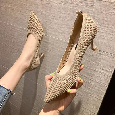 Chelly Sommertraum - Atmungsaktive Stiletto Mesh-Schuhe von Faszinierender Eleganz