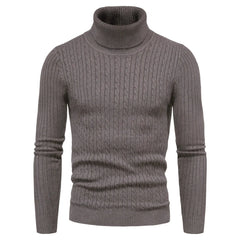 Rollkragenpullover gestrickt in Kaffee