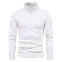Rollkragenpullover gestrickt in Weiß