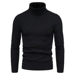 Rollkragenpullover gestrickt in Schwarz