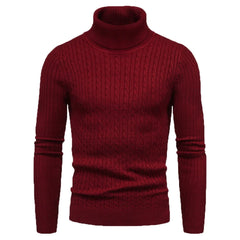 Rollkragenpullover gestrickt in Wein
