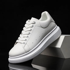 Plattform-Schnürsneaker für Herren in Weiß