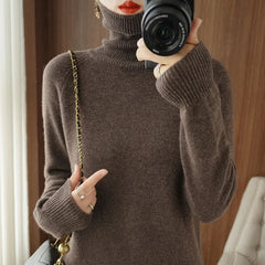 Jessel - Bequemer Damenrollkragenpullover in Braun