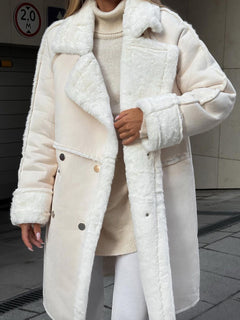 Gracie - Teddy Winterjacke in Beige