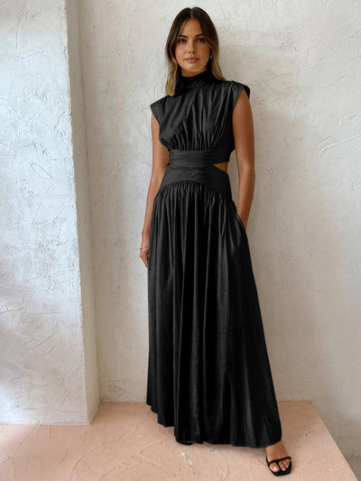 Ausgeschnittener Taille Maxikleid für Damen