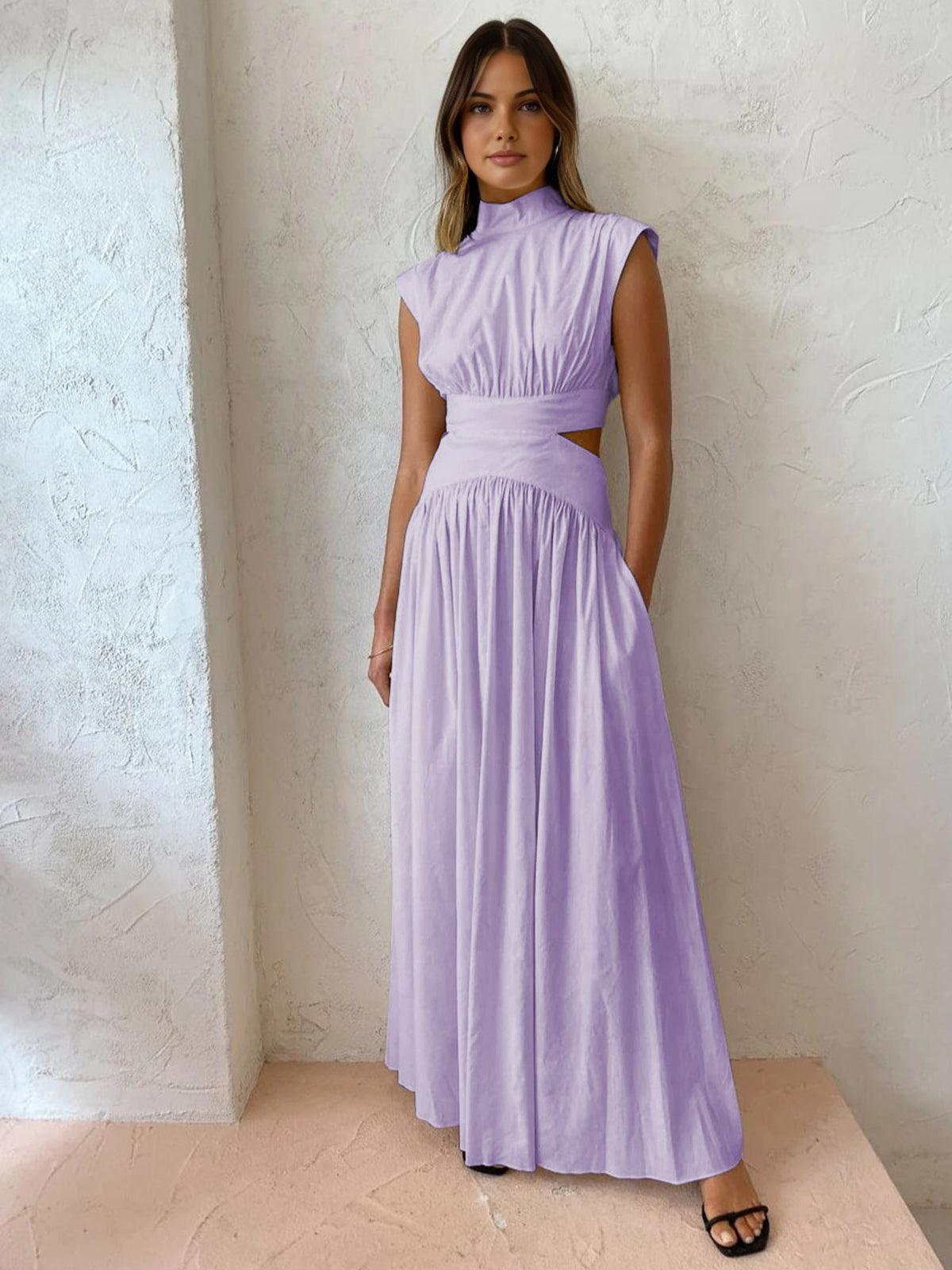 Ausgeschnittener Taille Maxikleid für Damen