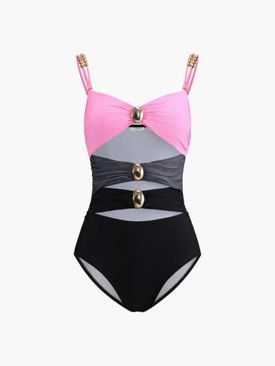 Vida® | Stylischer Badeanzug mit Metallic-Akzenten
