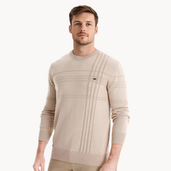 Pullover mit Rundhalsausschnitt für Herren in Beige