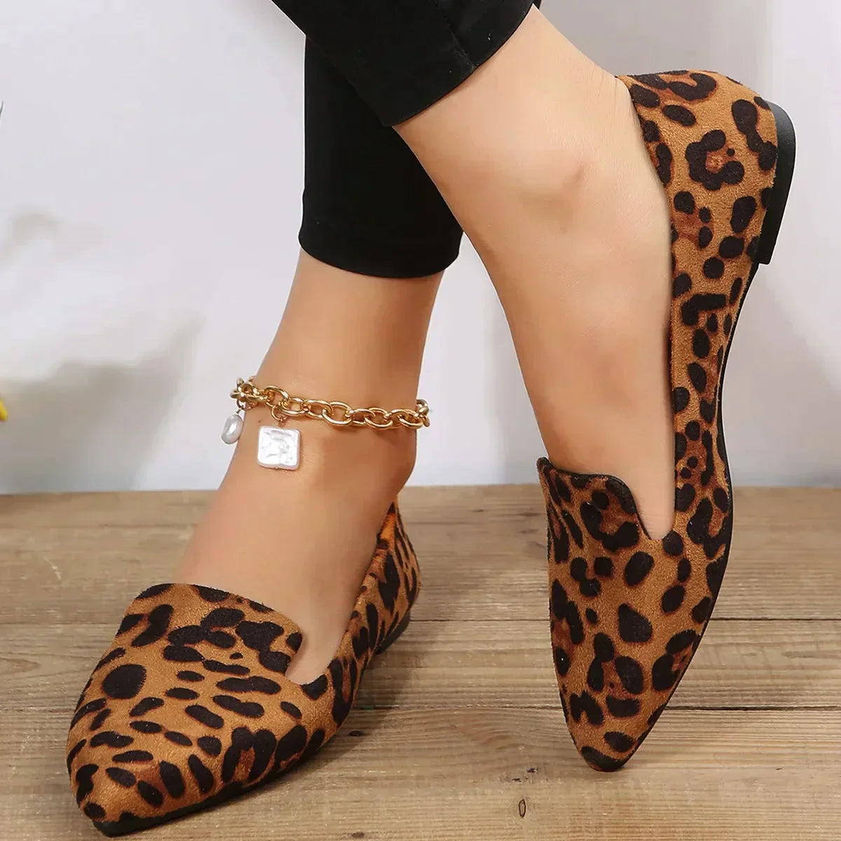 Marietta® | Loafer mit spitzer Zehenpartie und Leopardenmuster