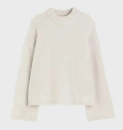 Merryn - Flauschiger Mohair-Pullover - Herbstmode in Beige