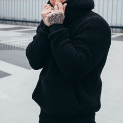 Björn - Fleece hoodie in Schwarz
