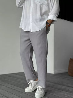 Premium Comfort Herren-Hose aus Baumwolle in Grau