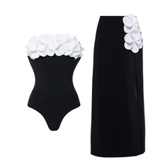Emma | Elegantes Badeanzug-Set in Schwarz