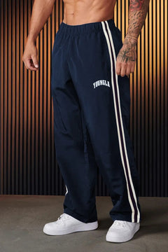 Damian | Herren Baggy Jogginghose mit Doppelstreifen in Blau