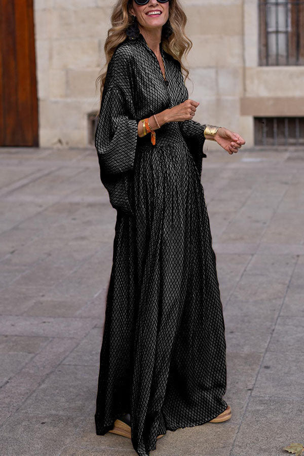Balbina- Langes Maxikleid mit weiten Ärmeln