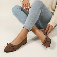 Ballerinas mit Schleifendetail – Mireille in Braun