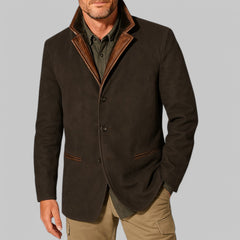 Bastian | Leichte Vintage Herbstjacke in Kaffee
