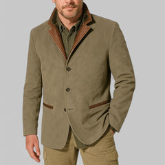 Bastian | Leichte Vintage Herbstjacke in Khaki