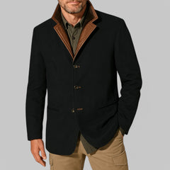 Bastian | Leichte Vintage Herbstjacke in Schwarz