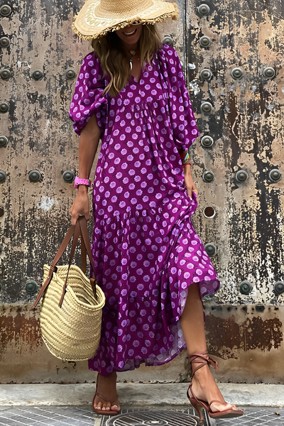 Isadora - Gestuftes Maxikleid